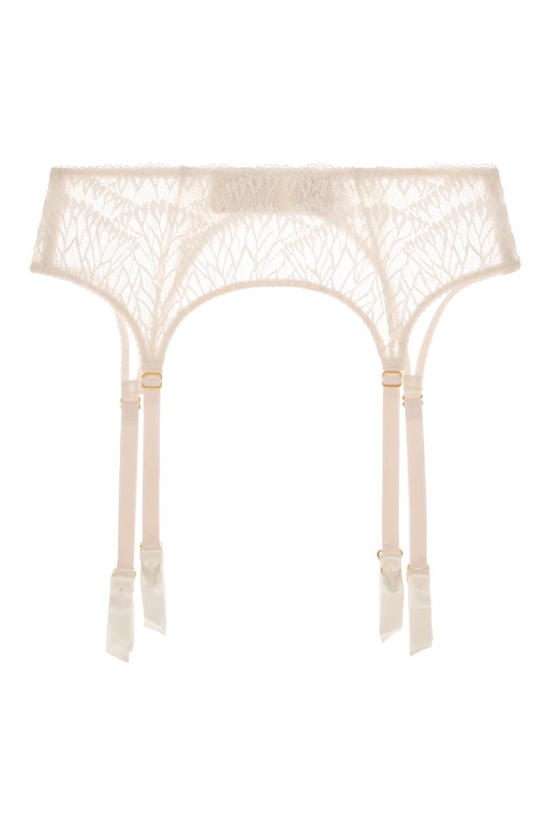 Loulou Lace Suspender Belt, Alternate, color, BLANC