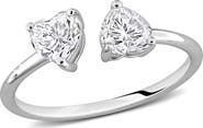 DELMAR Moissanite Dual Heart Ring