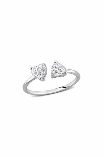 Moissanite Dual Heart Ring