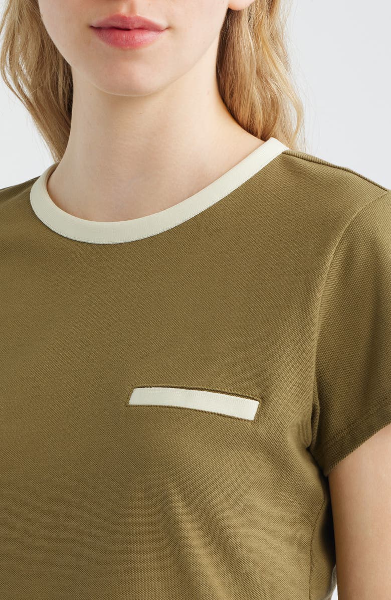 FRAME The Piqué Baby Tee, Alternate, color, Military Multi