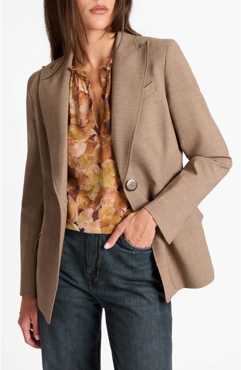 Santorelli Jess Single Button Jacket in Stretch Wool, Alternate, color, Hazelwood
