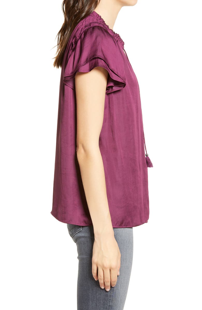 PAIGE Laramie Smocked Yoke Blouse, Alternate, color, 