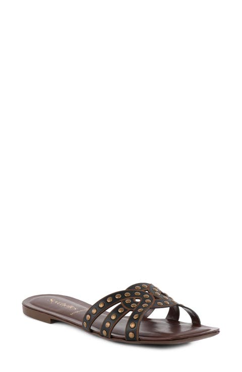 Treasure Studded Slide Sandal (Women)