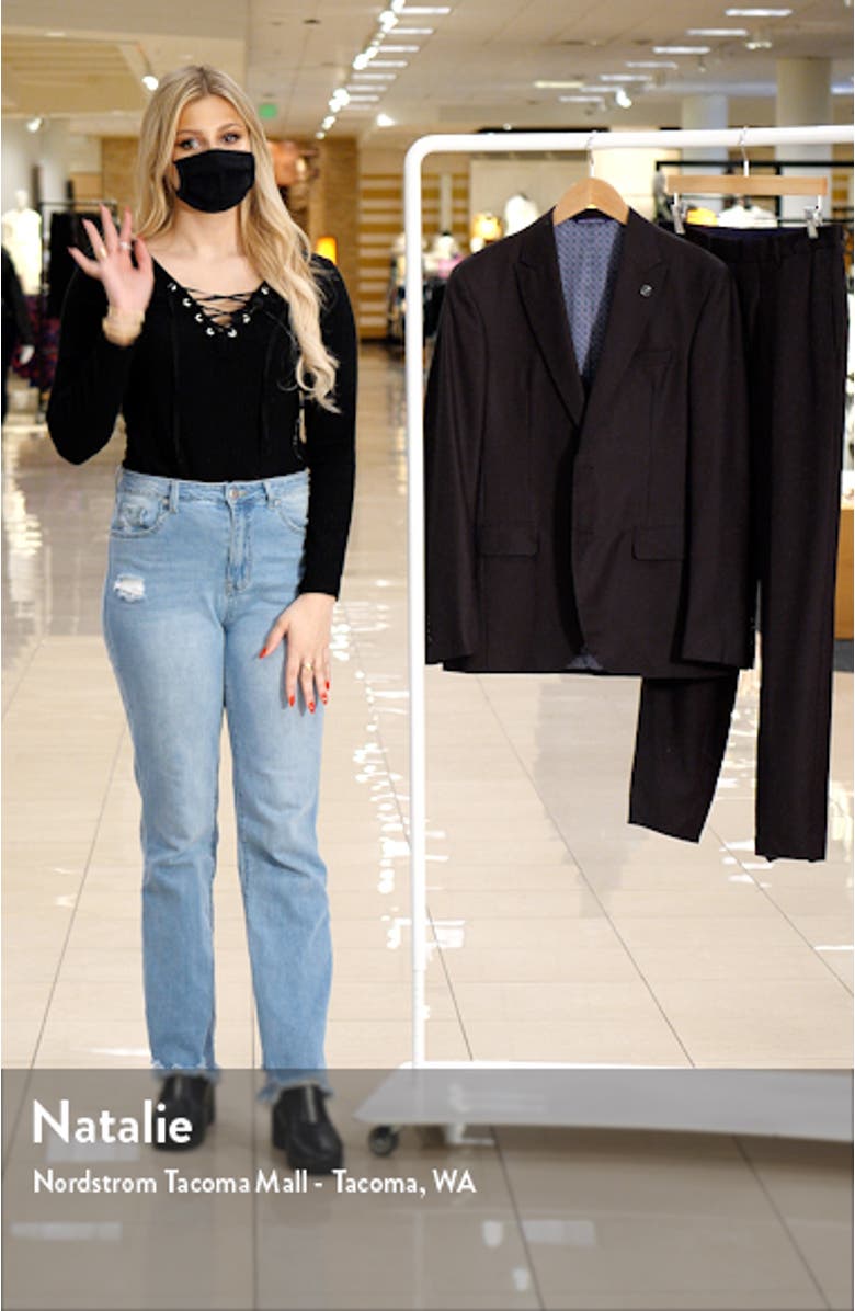 Robbie Extra Slim Fit Solid Wool Suit, sales video thumbnail