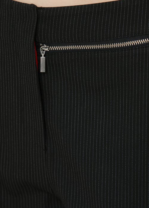 Pcfg Zip Detail Skinny Women Flare Pant In Black