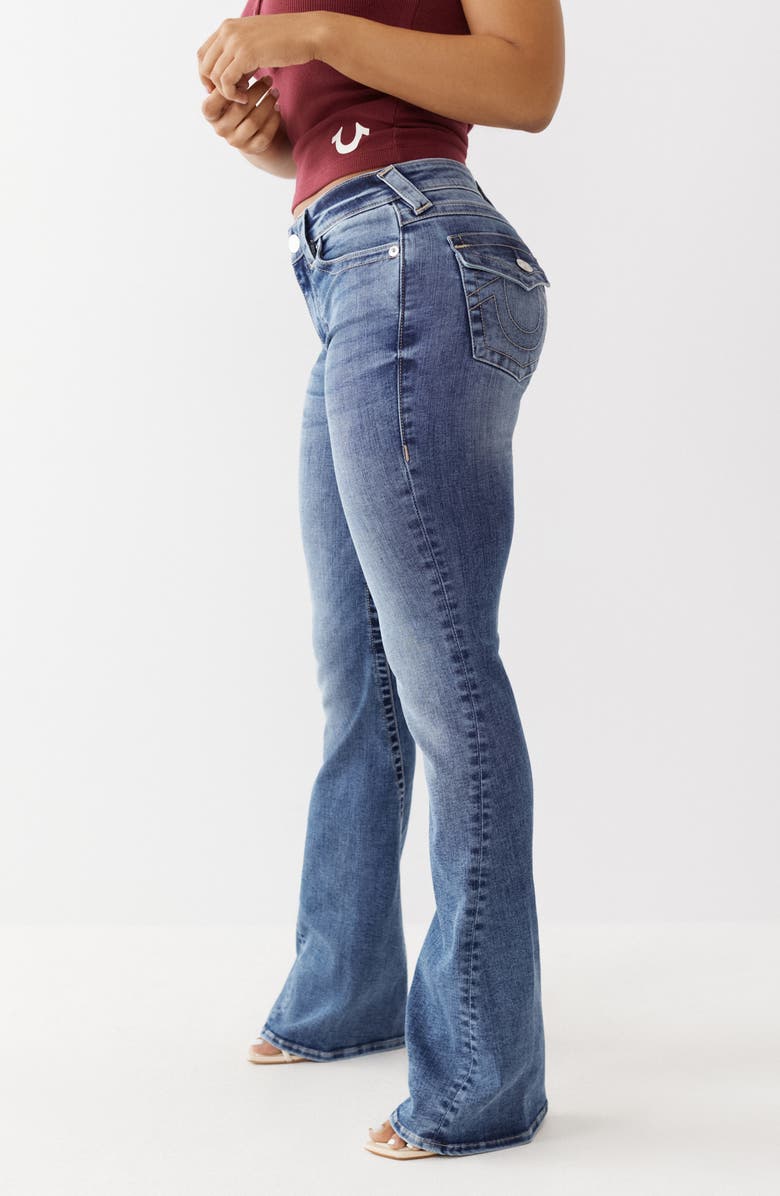 True Religion Brand Jeans Joey Snap Flat Pocket Flare Jeans, Alternate, color, 