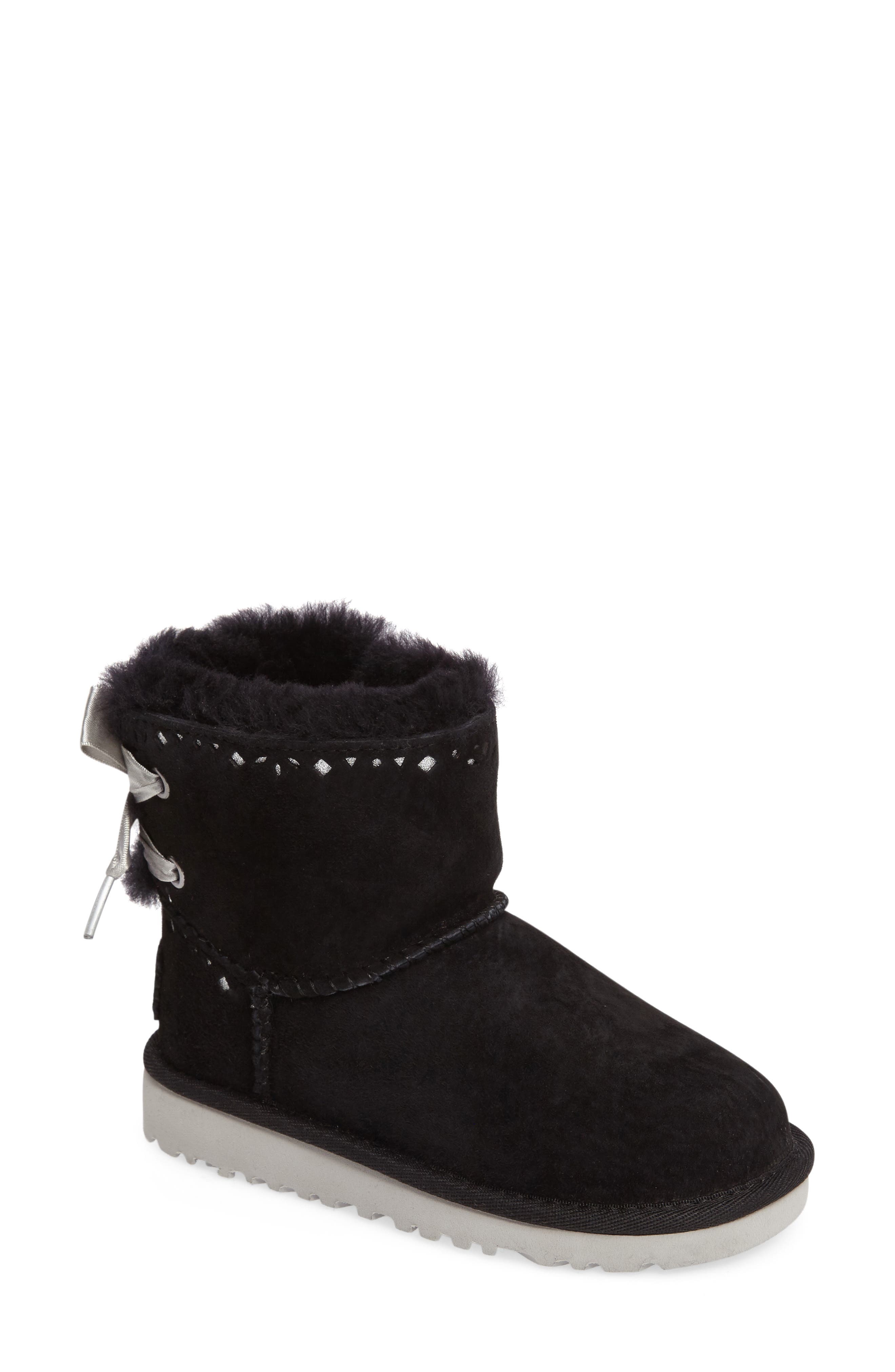 Dixi Flora Perforated Boot, Main, color, BLACK