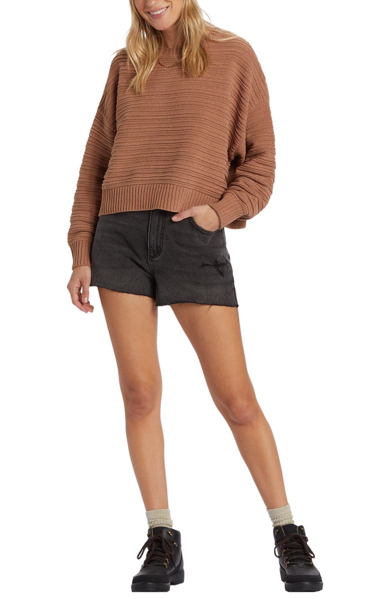 Billabong Evie Textured Crewneck Sweater, Alternate, color,