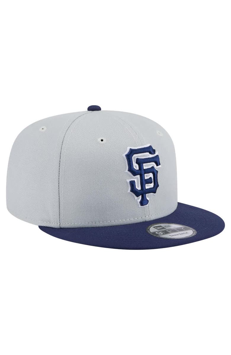 New Era Men's New Era Gray/Navy San Francisco Giants 2-Tone Color Pack 9FIFTY Snapback Hat, Alternate, color, 