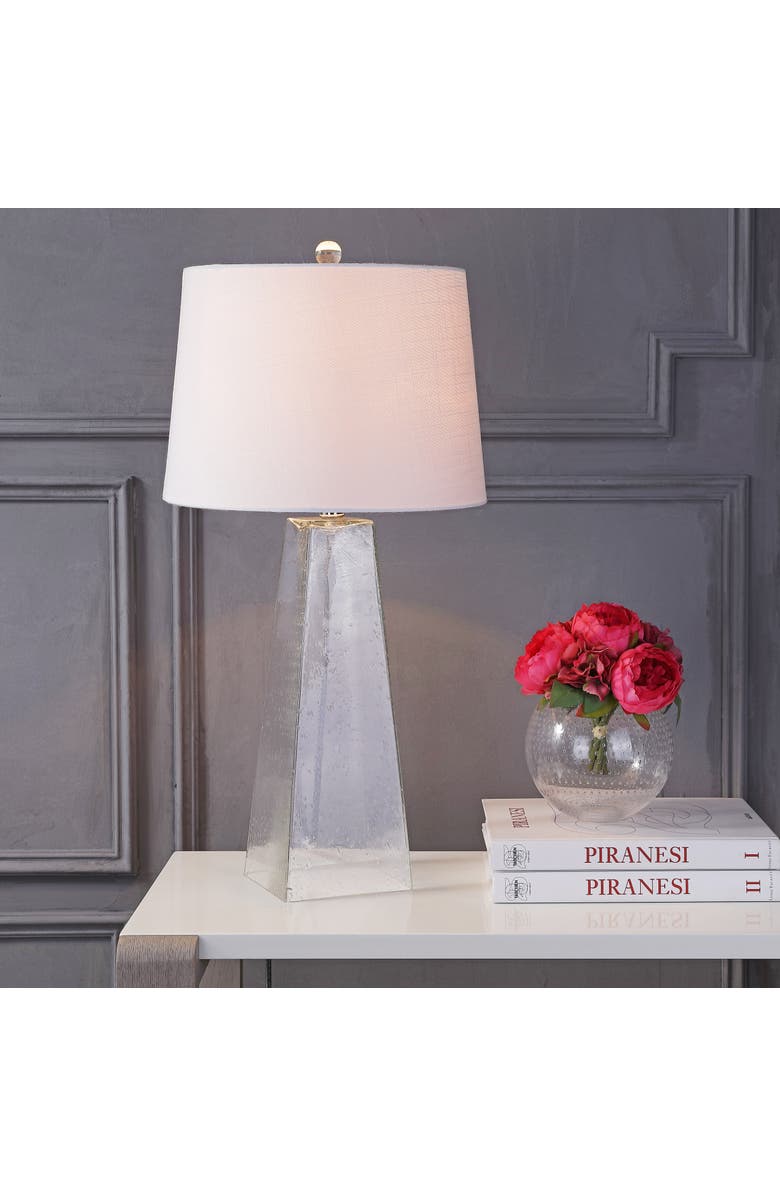 JONATHAN Y Dylan 28.5" Glass LED Table Lamp, Clear, Alternate, color, Clear