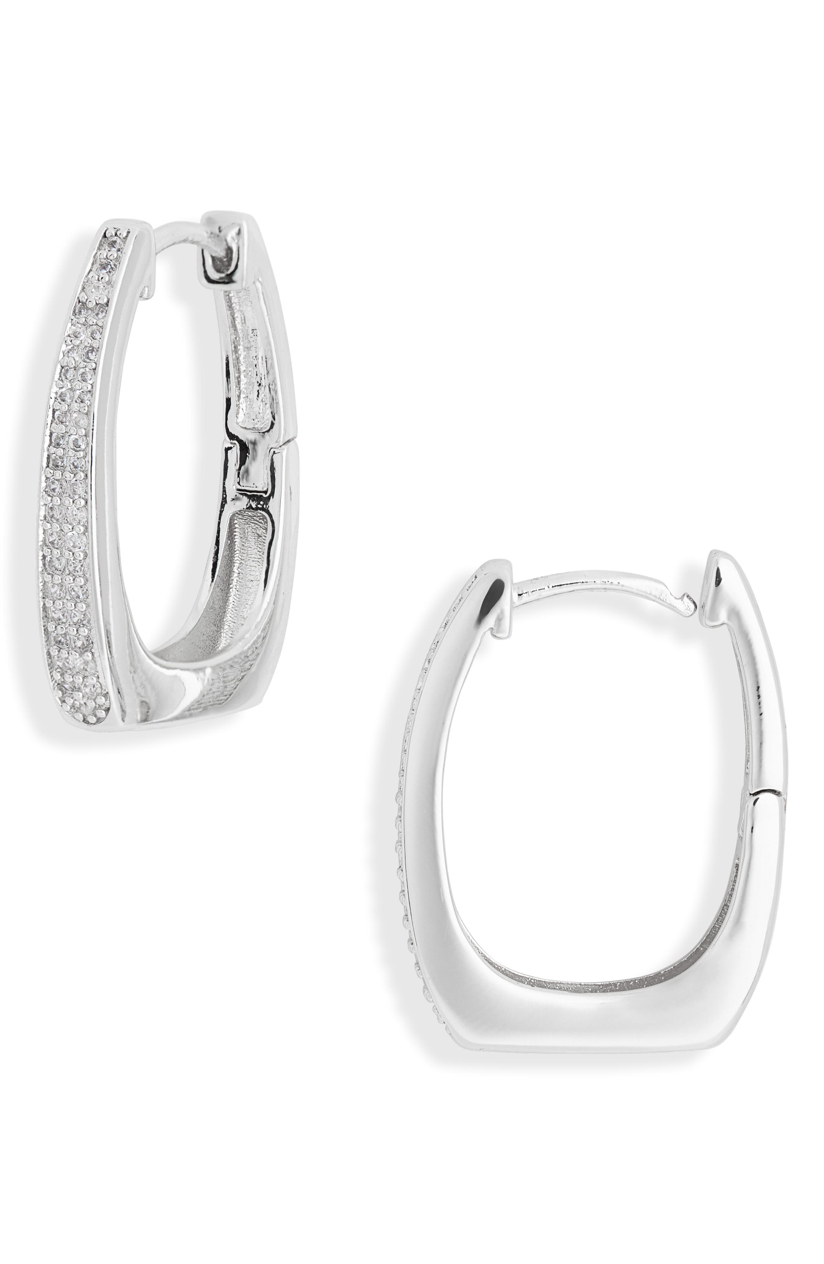 NORDSTROM RACK Demi Fine Cubic Zirconia Hoop Earrings