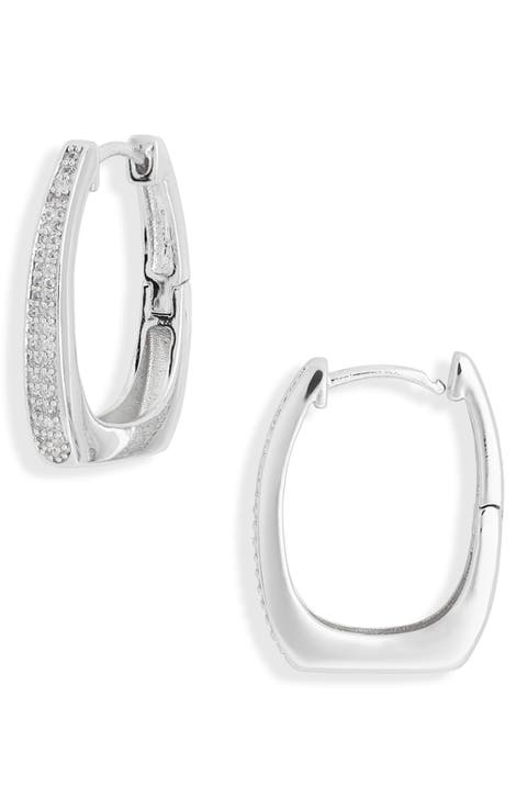 Demi Fine Cubic Zirconia Hoop Earrings