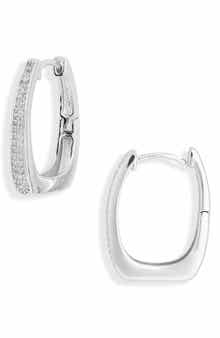 NORDSTROM RACK Demi Fine Cubic Zirconia Hoop Earrings