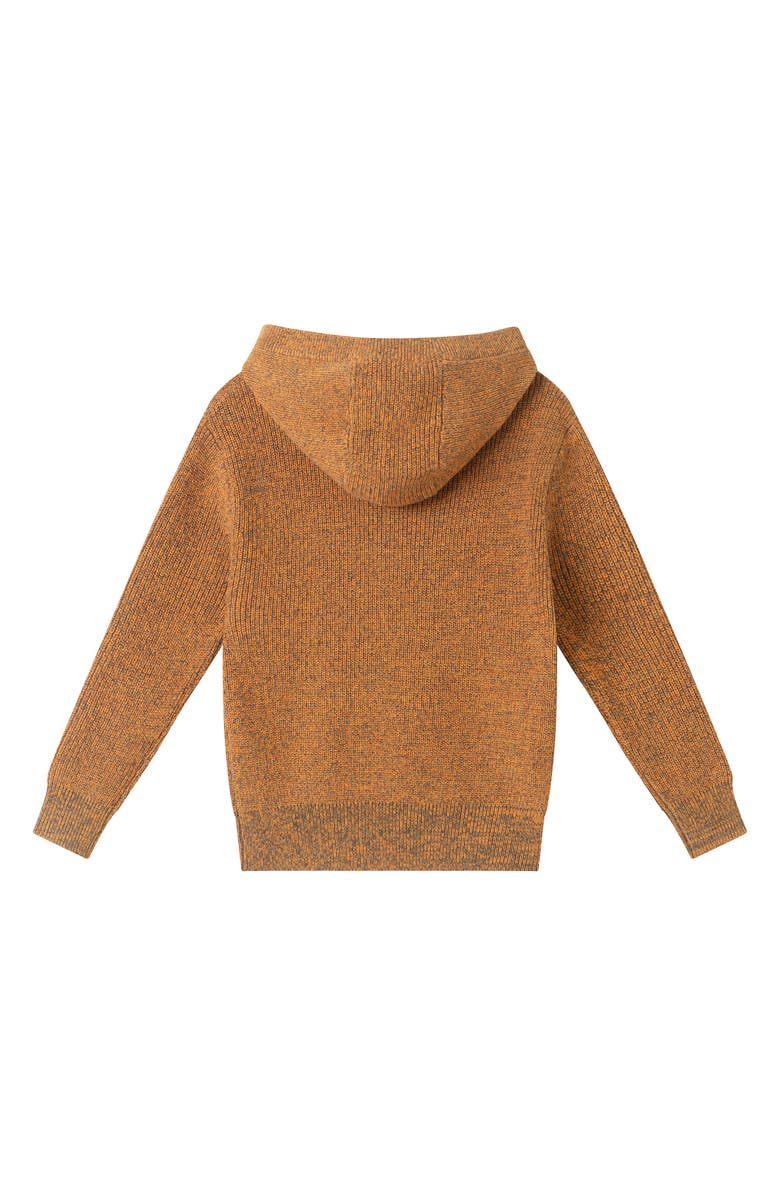 Andy & Evan Jack o' Lantern Appliqué Cotton Graphic Sweater Hoodie, Alternate, color, Orange