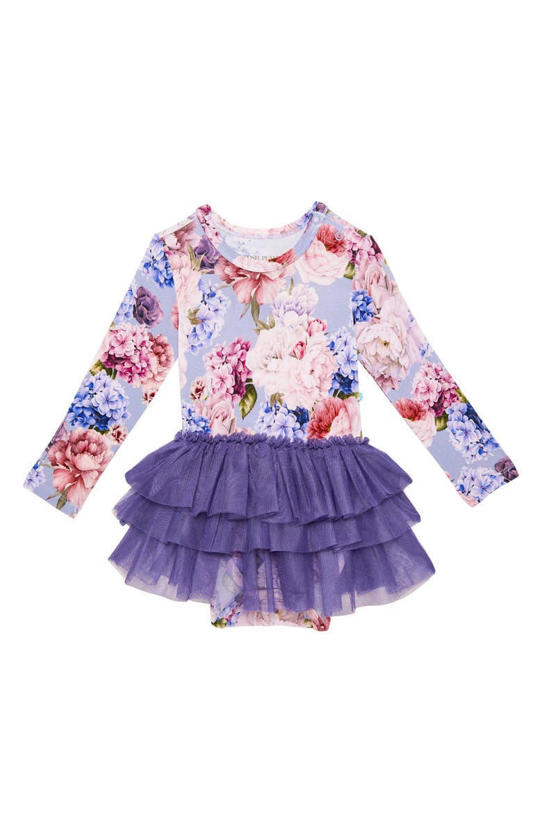 Posh Peanut Annie Long Sleeve Tulle Tutu Dress, Main, color, 