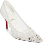 Christian Louboutin Miss Z Crystal Beaded Mesh Pump