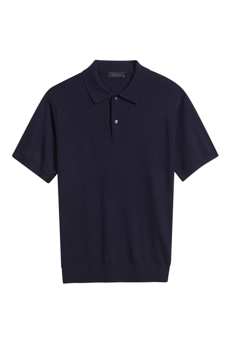 Saratoga Merino Wool Polo, Alternate, color, MALTESE BLUE