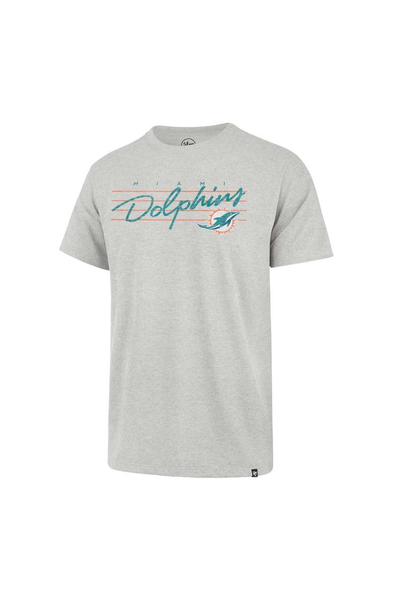 '47 Men's '47 Gray Miami Dolphins Downburst Franklin T-Shirt, Alternate, color, Gray