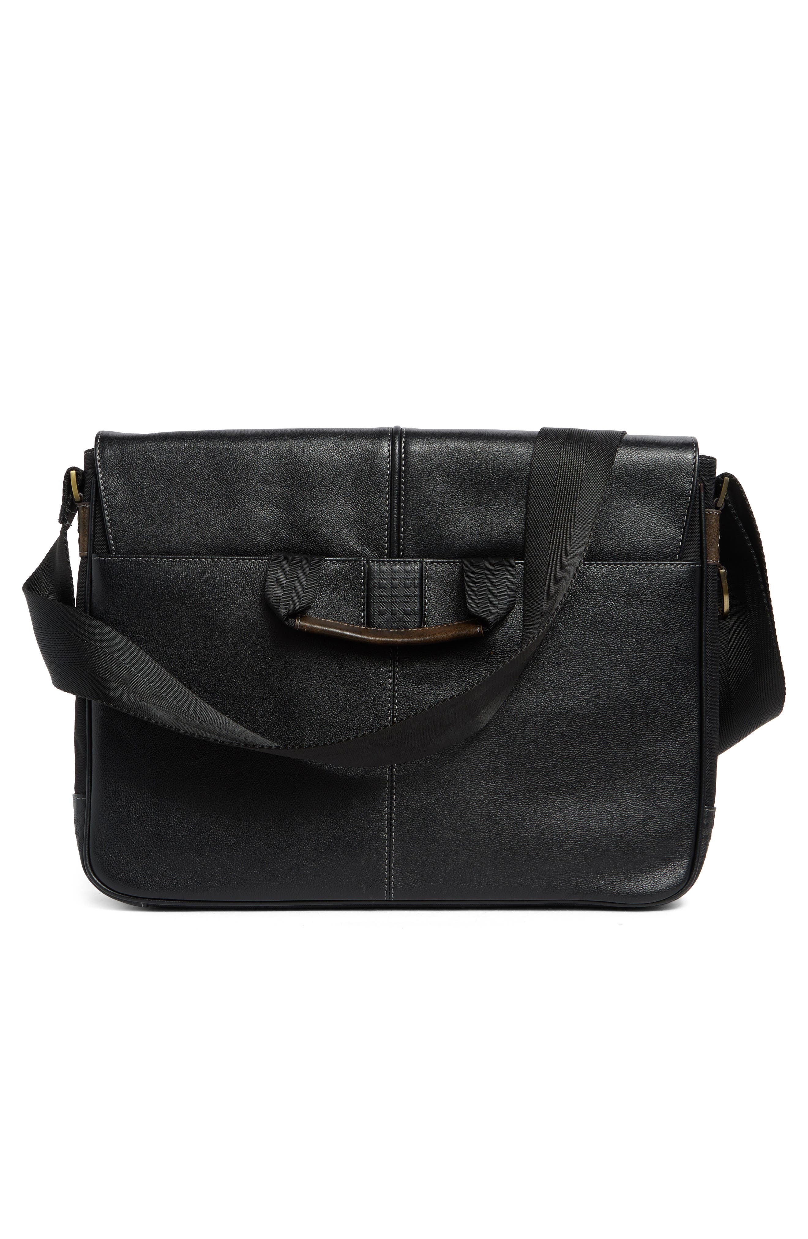 BOCONI Slim Messenger Bag, Alternate, color, Black