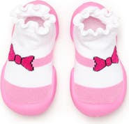 Komuello Toddler Sock Shoes - Mary Jane Bow