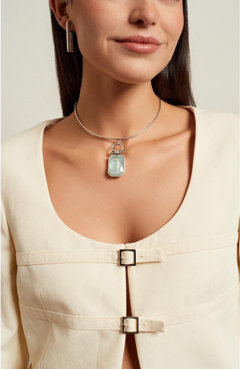 CXC Omega Light Choker, Alternate, color, Silver