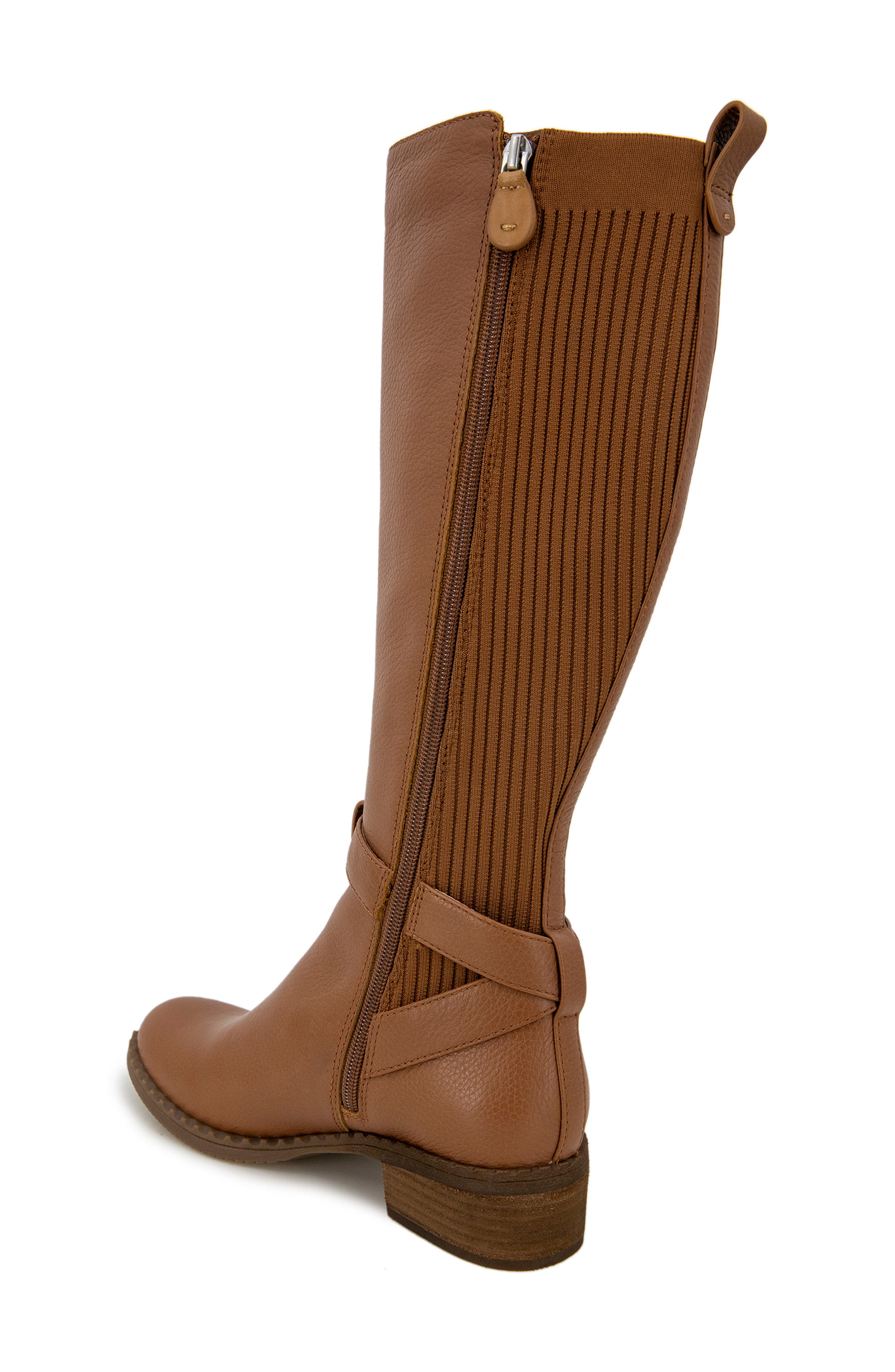Gentle Souls Knee High Moto Boot, Alternate, color, Cognac