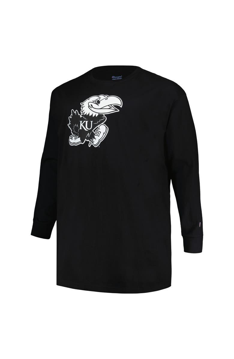 PROFILE Men's Profile Black Kansas Jayhawks Big & Tall Pop Long Sleeve T-Shirt, Alternate, color,