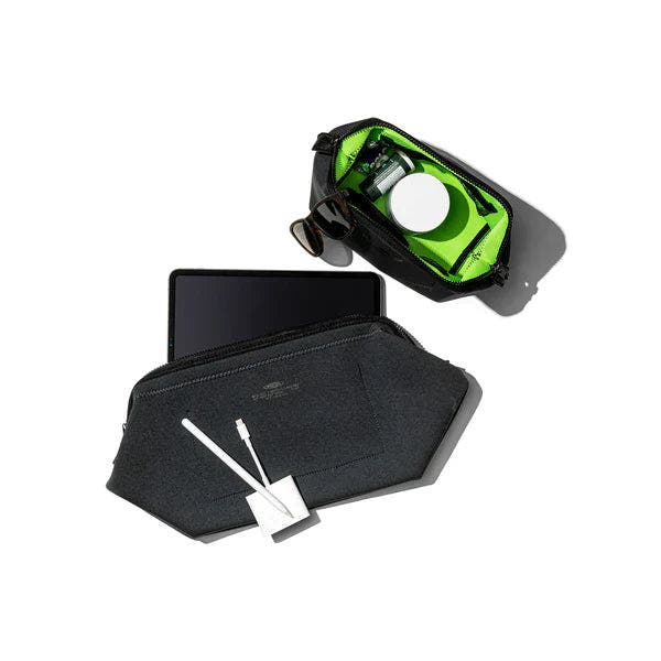 Travel Pouch, Alternate, color, Dark Gray & Green