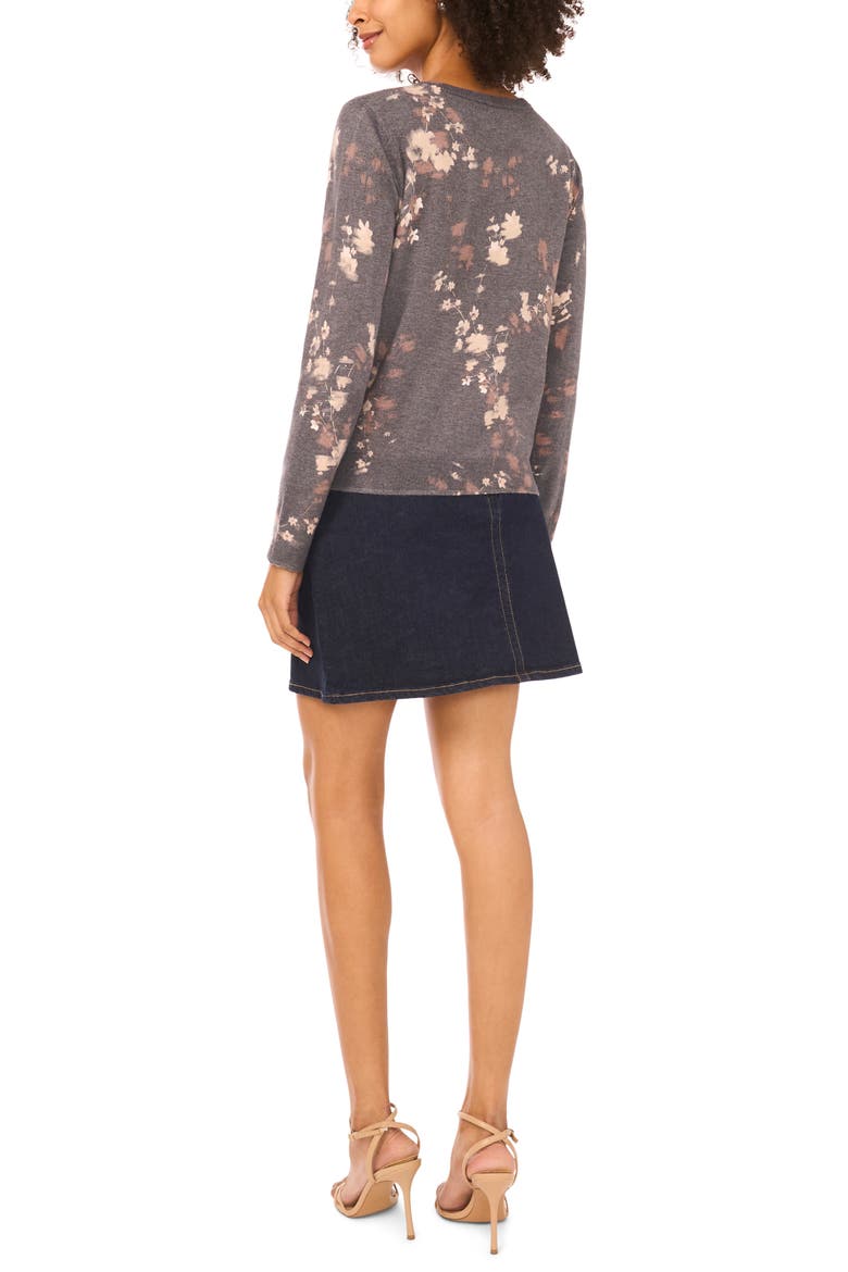 Floral Sleeveless Sweater, Alternate, color, SWIFT GREY
