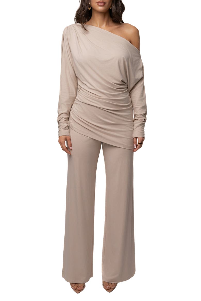 Winter Soirée Pant Set, Main, color, Stone