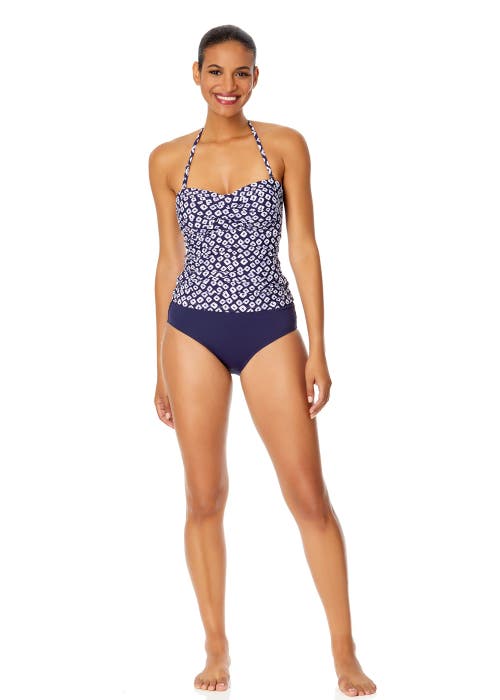 ANNE COLE TIGER DANCE TWIST FRONT BANDEAUKINI SWIM TOP 
