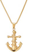 EYE CANDY LOS ANGELES Men's Anchor Away Titanium Pendant Necklace