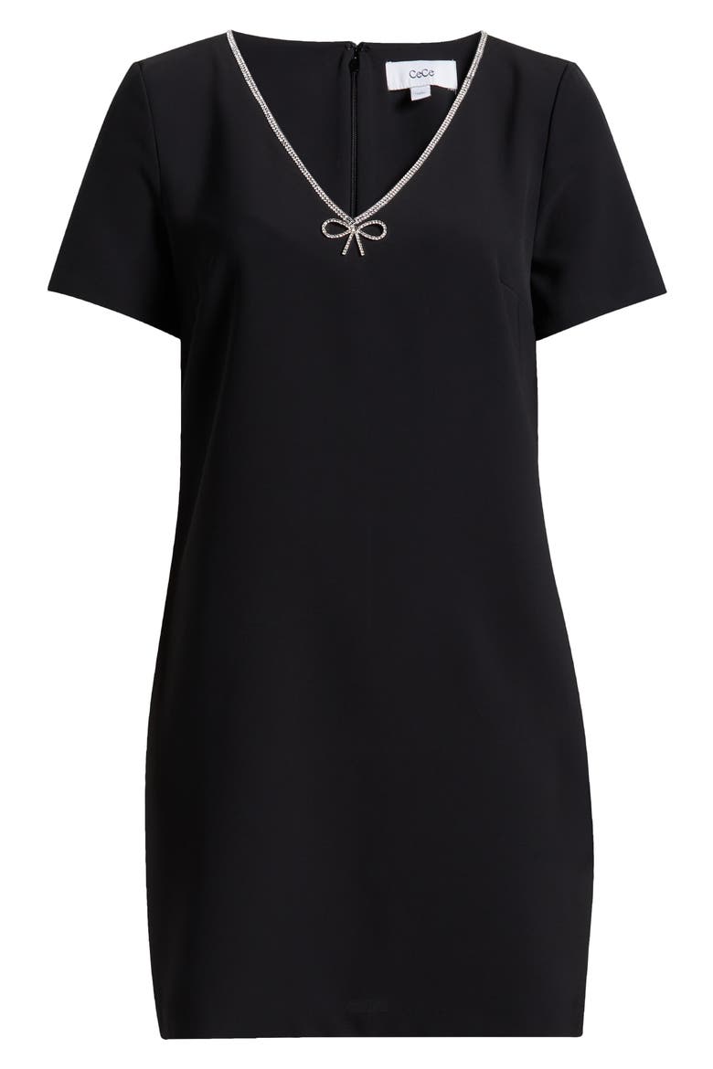 cece women's short-sleeve scoop-neck sequin dress CeCe Women's Short Sleeve Scoop Neck Sequin Dress Rich Black XS at Amazon Women's Clothing store