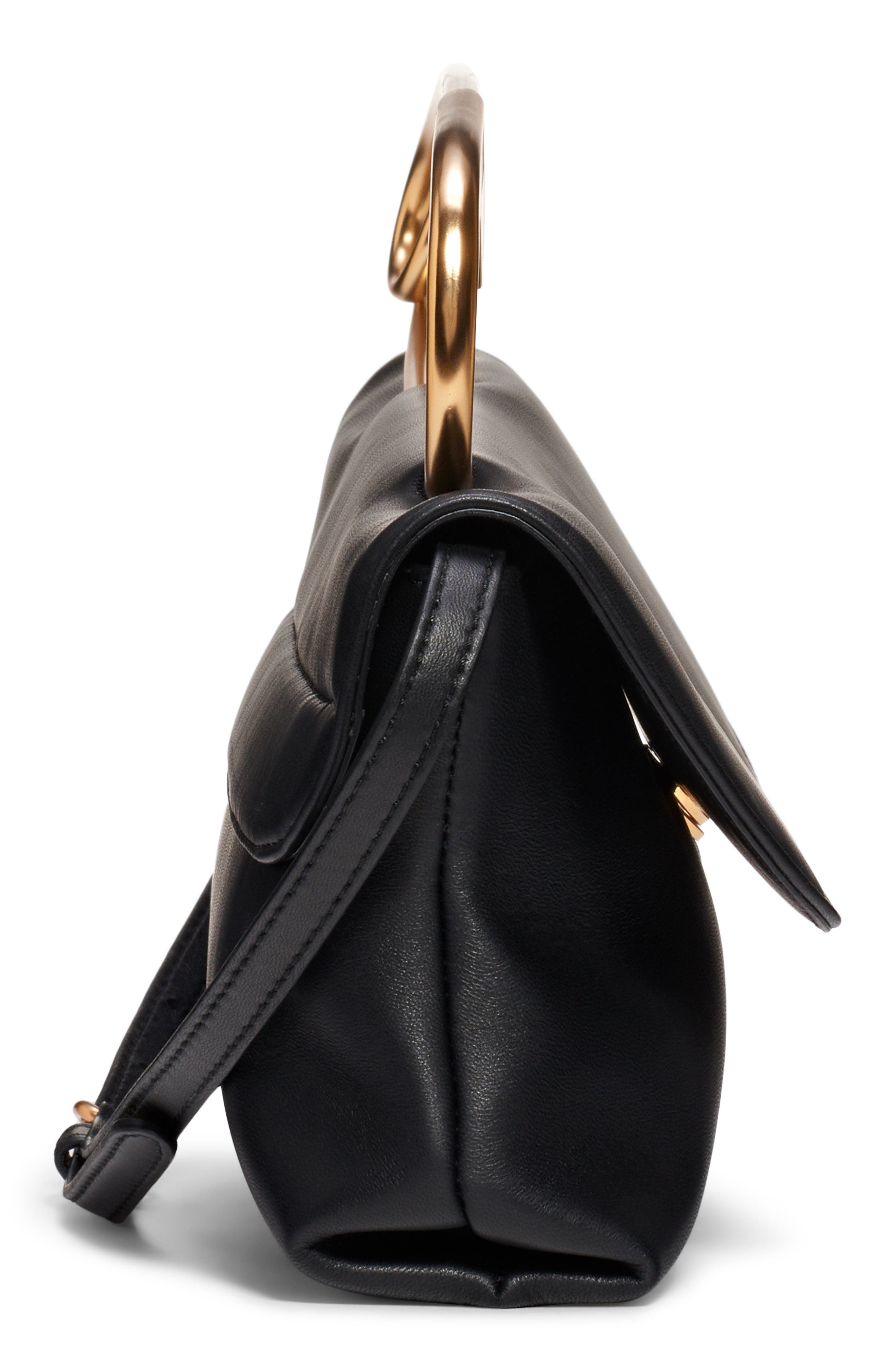 Moschino Safety Pin Top Handle Bag, Alternate, color, 