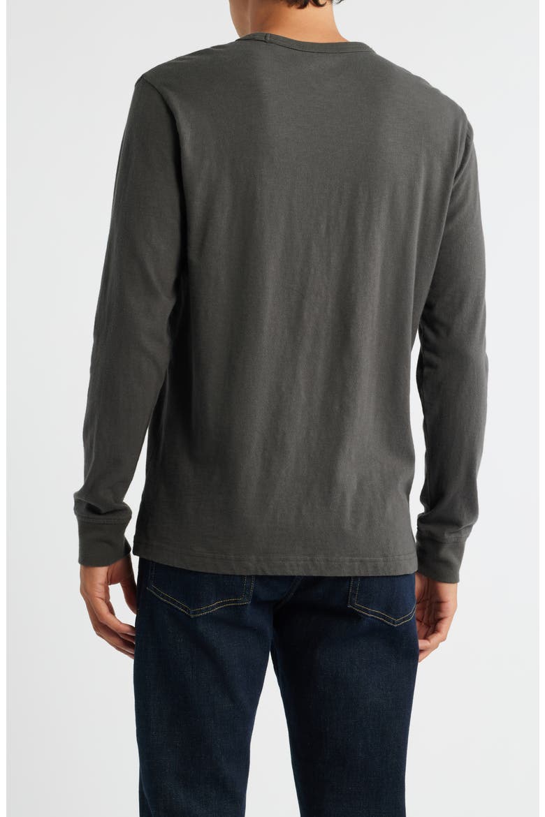 Long Sleeve Slub Cotton Crewneck T-Shirt, Alternate, color, BLACK RAVEN