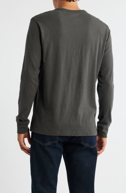 Treasure & Bond Long Sleeve Slub Silk Crewneck T-shirt In Gray