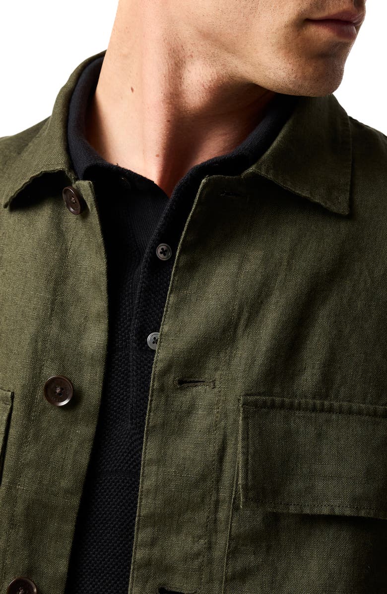 Rodd & Gunn Resort Linen Overshirt, Alternate, color, Dark Olive