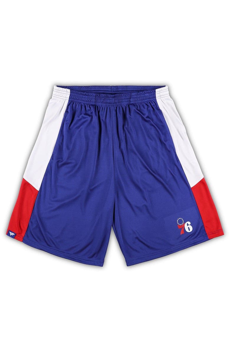 FANATICS Men's Fanatics Branded Royal Philadelphia 76ers Big & Tall Champion Rush Practice Shorts, Main, color, Royal