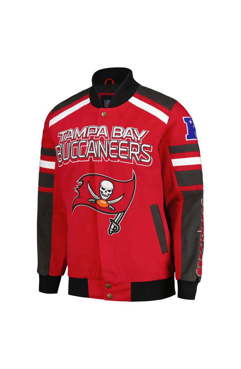 G-III SPORTS BY CARL BANKS Men's G-III Sports by Carl Banks Red Tampa Bay Buccaneers Power Forward Racing Full-Snap Jacket, Alternate, color, Red