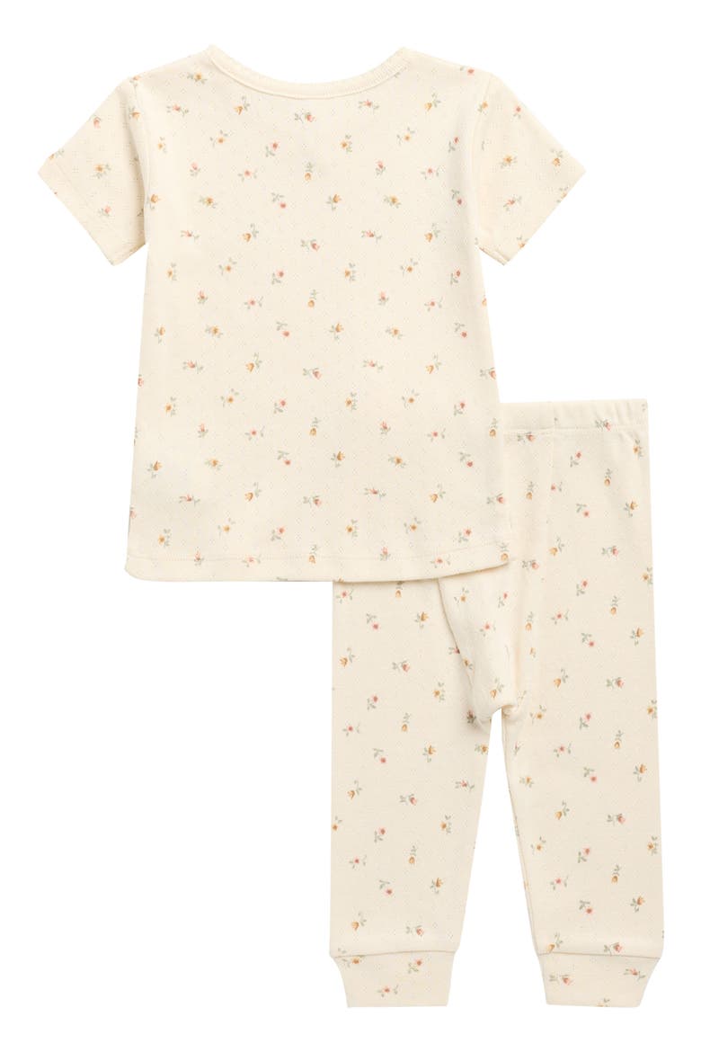 Kids' Organic Cotton Pointelle Knit T-Shirt & Leggings Set, Alternate, color, IVORY