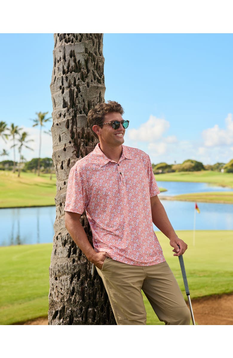 Kenny Flowers The Azaleas - Sunset Golf Shirt, Alternate, color, Orange