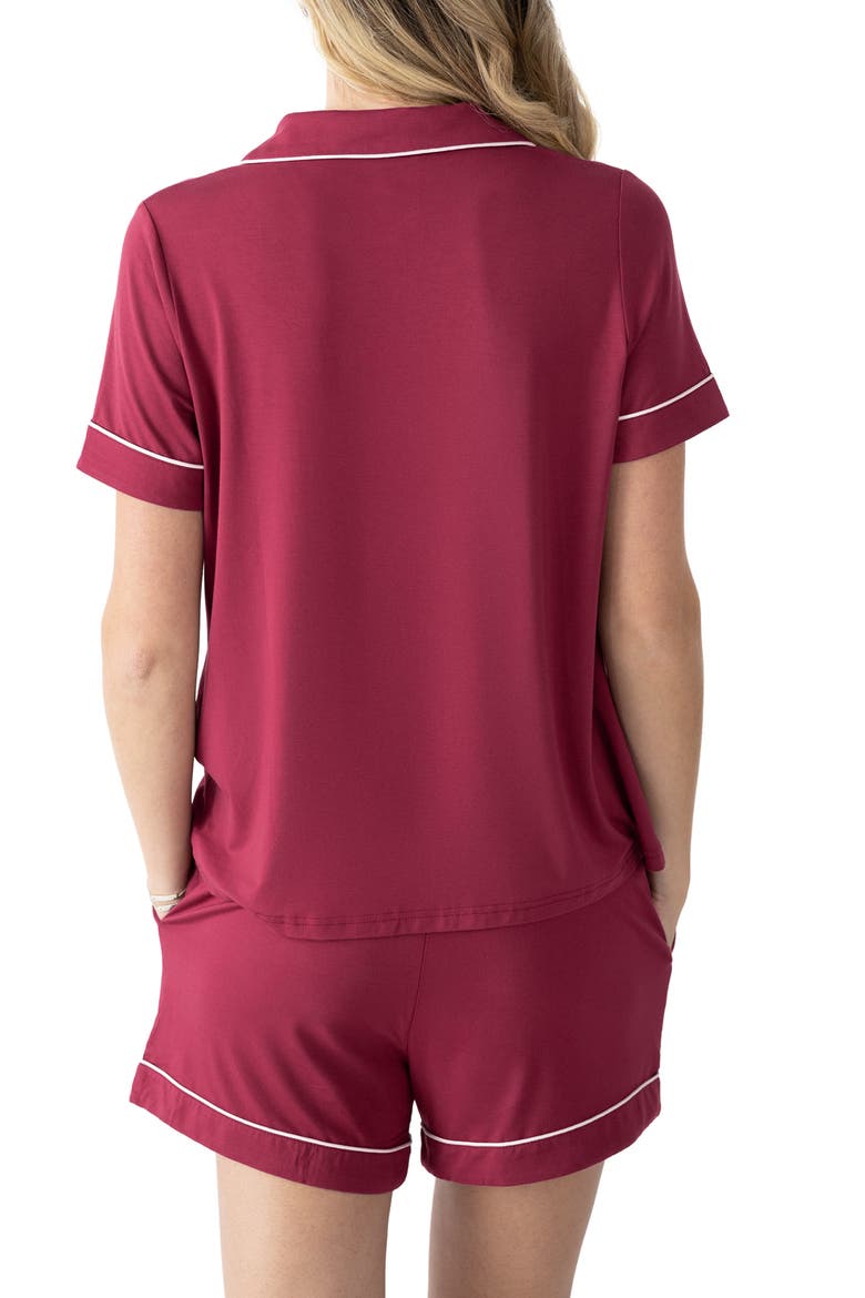 Clea Short Sleeve Pajama Set, Alternate, color, DEEP BERRY