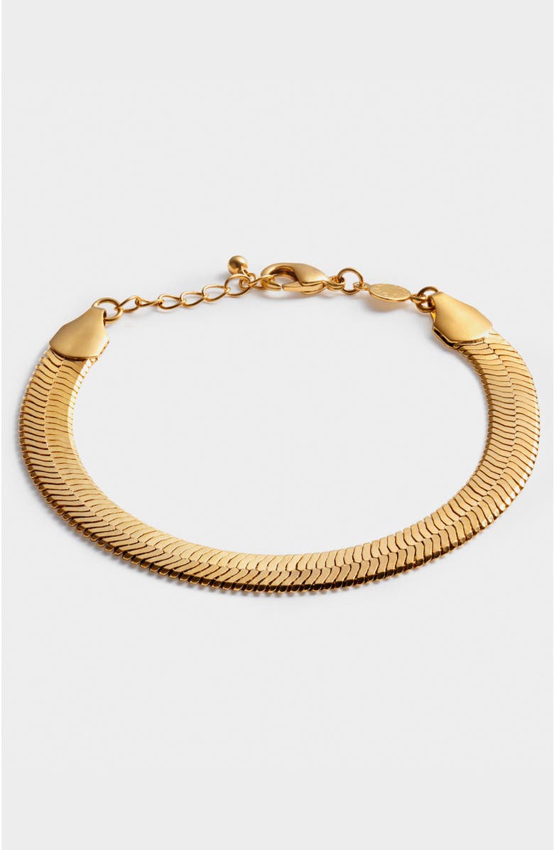 Katie Loxton Ciana Large Snake Chain Bracelet, Main, color, Gold Coated