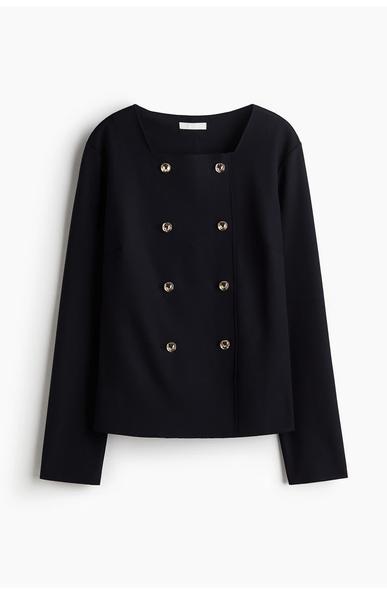 H&M Double-breasted Cardigan, Main, color, Navy Blue
