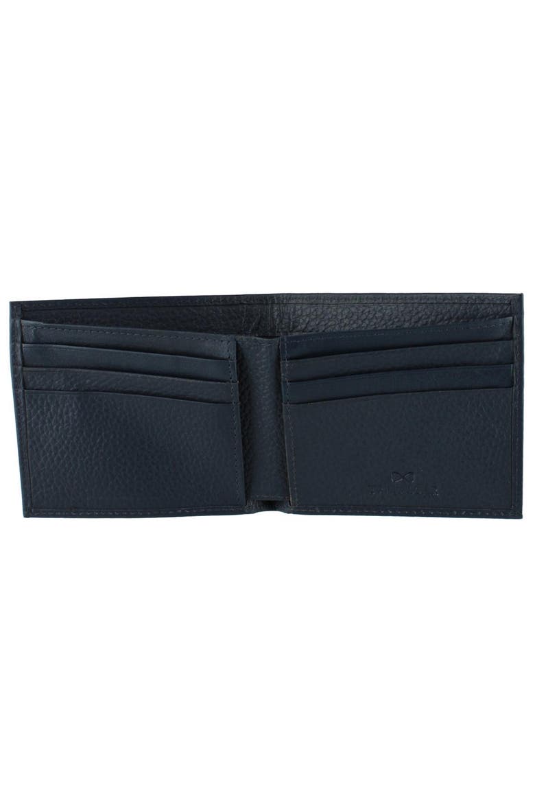 Pierce Pebble Grain Classic Leather Bi-Fold Wallet, Alternate, color, Navy