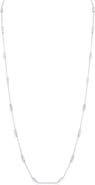 CZ by Kenneth Jay Lane Long Baguette Cubic Zirconia Station Necklace