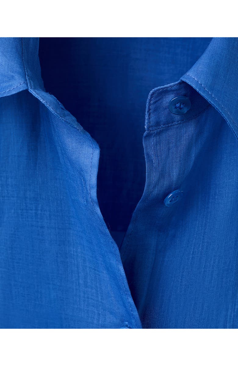MANGO Ramie Button-Up Shirt, Alternate, color, 