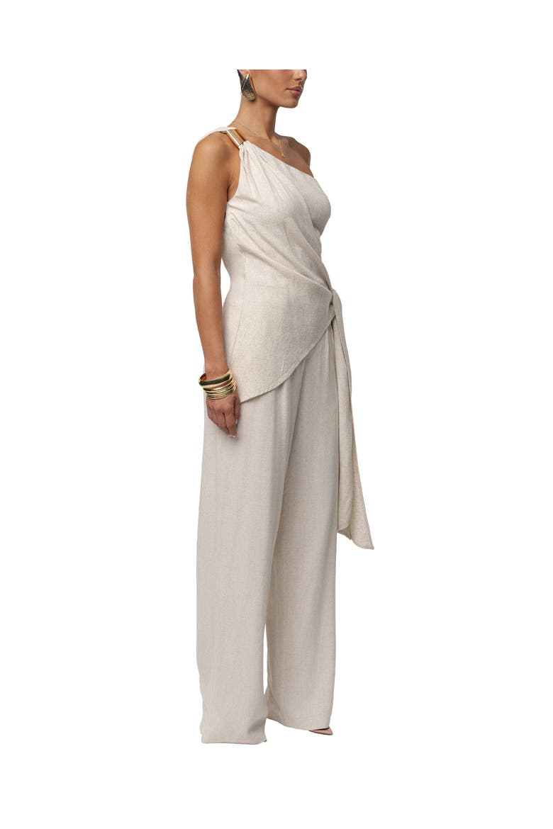 Palmera One Shoulder Top, Alternate, color, Beige
