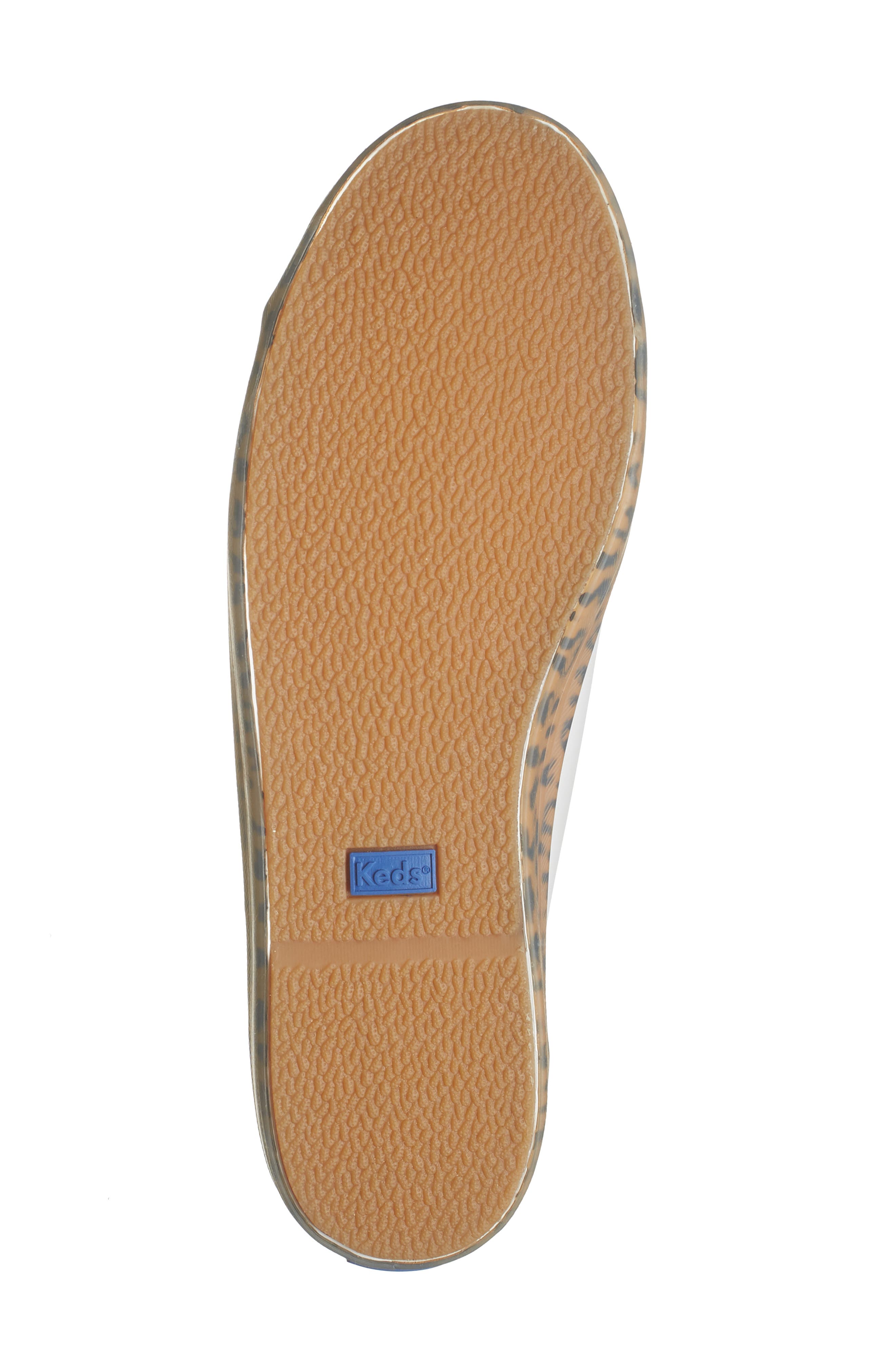 Keds<sup>®</sup> Keds Kickstart Leather Leopard Foxing Sneaker, Alternate, color, 
