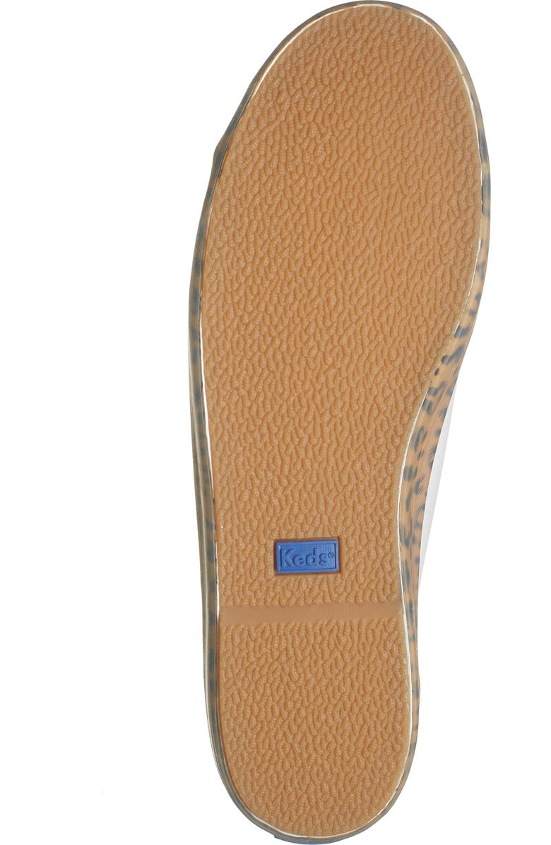 Keds<sup>®</sup> Keds Kickstart Leather Leopard Foxing Sneaker, Alternate, color,